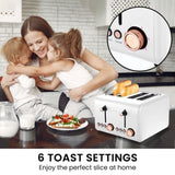 Pronti 3-in-1 Breakfast Set Kettle, 4-Slice Toaster and Pronti HomeMaid Coffee Machine Applianc KT-TS-C511-WH