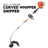 4 STROKE Curved Split Shaft Line Trimmer Garden Lawn Whipper Snipper V379-CRVDSNIP431004