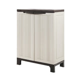 Gardeon Outdoor Storage Cabinet Box 92cm Lockable Cupboard Sheds Garage Adjustable Beige OSC-CABI-L1F