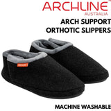 ARCHLINE Orthotic Slippers CLOSED Arch Scuffs Orthopedic Moccasins Shoes in Charcoal Marle - EUR 36 V563-ARCHLINE-CLSD-CHMARL-36