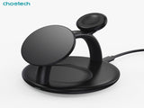 CHOETECH T587-F 3-in-1 Magnetic Wireless Charger Station for iPhone 12/13/14/AirPods Pro/iWatch V28-ELECHOT587F