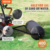 Tow Behind Lawn Roller, 400lbs Sand/Water Filled Yard Roller, LLDPE Drum and Steel Frame Sod Roller V952-QYSCPGL400B353QE4V0