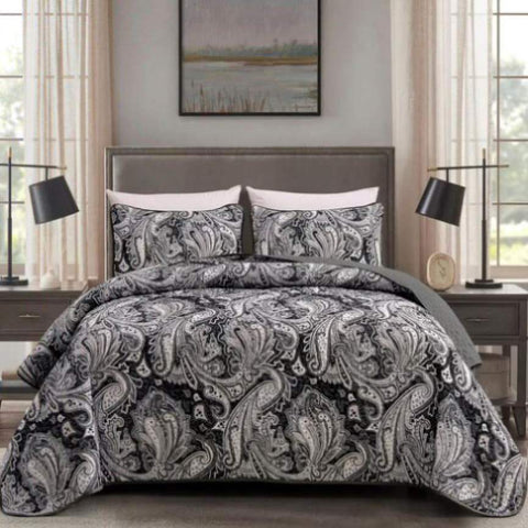 Artful Quilted Coverlet and Pillowcases Set: Beauty in Every Stitch - Queen size V745-MAC080436Q13U