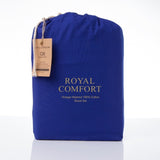 Royal Comfort Vintage Washed 100 % Cotton Sheet Set Double - Royal Blue ABM-10002573