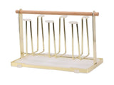 Cup Drying Rack 6 Hooks Non Slip Metal Cup Bottle Holder with Drain Tray for Kitchen V1294-YM0901-3118250163111