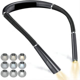 Black Hands-Free USB Rechargeable Neck Light 3 Colour Modes Flexible LED Book Lamp for Night V888-ELOSUNG40893