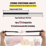 VEVOR Rubber Bungee Cords, 53 Pack 78.74cm Long, Weatherproof EPDM Rubber Tie Down Straps with V952-PBTCFSDGB3150CSPAV0