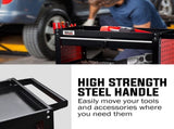 Bullet 3-Tier Steel Tool Trolley Cart, for Workshop, Mechanic, with Drawer, Pegboard, Screwdriver V219-STRTCTBU3BKA