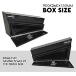 Under Tray Tool Box Underbody Pair Set 900mm Black Steel V379-UTRYBLKL9SET06