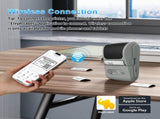 White Portable Bluetooth Thermal Label Printer Compact, Ink-Free Mini Label Maker for Home, V888-ELOSUNG40633