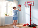 Everfit 2 in 1 Kids Basketball Hoop Adjustable Stand Over Door Scoreboard Red BAS-HOOP-ELEC-2IN1-RD