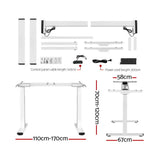 Artiss Standing Desk Motorised Dual Motor 140CM Walnut HASD-268-WHDF-WADB-140