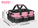 Cleaning Caddy,Large Cleaning Bags for Housekeepers,Cleaning Supplies Organizer with Handle Widely V1369-AZ3-W-05153