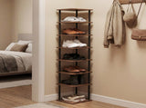 Levede Vertical Shoe Rack 8-Tier Space Saving Narrow Corner Organiser Storage EA0297-8-BR-AU