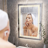 Modern Luxury LED Mirror with Defogger 600*800mm Double LED V767-XMR-C28-168-AU
