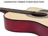 Karrera 38in Cutaway Acoustic Guitar with Carry Bag - Natural CC38-NAT