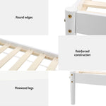 Artiss Bed Frame Queen Size Wooden White DALY WBED-DALY-Q-WH-AB