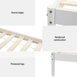 Artiss Bed Frame Queen Size Wooden White DALY WBED-DALY-Q-WH-AB