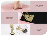 Artiss Storage Ottoman Vanity Stool Foot Stool Folding Back Pink FS-D-BACK02-PK