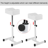 Height Adjustable Cosmetic Chair Home Shop Comfortable Seat Cushion Stool White V1294-YM0901-JY15047