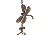 Hanging Cast-Iron Dragonfly Chimes w Bell 73cm V637-06885DRG