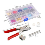 100Pcs Metal Sewing Buttons Press Stud Snap Fastener Kit Plier Snap On Tool DIY V201-W12788551