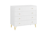 Sarantino Rocco Chest of Drawers in White CHE-103-02-WHG
