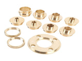 11 Piece Router Guide Kit Brass Efficient Long Lasting Router Template Guide for Woodworking V1294-YM0901-3114250029211