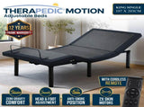 Therapedic Motion Adjustable King Single Bed Base with Wireless Remote ADJ-BED-MOT-KS