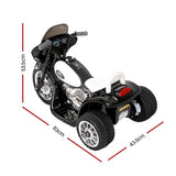 Rigo Kids Electric Ride On Patrol Police Car Harley-Inspired 6V Black RCAR-MBIKE-POLICE