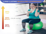 Pl Size Compression Socks for Women Men Wide Calf Extra Large 15-20 mmHg Knee High Sock for Nurses V1258-DP02-F-499