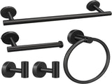 10pcs Bathroom Hardware Set, Including 16" Hand Bars, Toilet Paper Holders, Rings, Robe V1079-T0WEL10