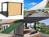 Rectangular Waterproof Shade Sail 98 UV Ray Protection Canvas Shade Sail, with Ropes for Outdoors, V1237-ZY-528-284