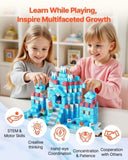 Magnetic Blocks, 150 PCS Glacier Castle Set, Magnetic Building Cubes for Kids, STEM Montessori V952-CLKGNBBCCB10KYF3L001V0