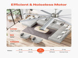 213 cm Ceiling Fan No Light, 6-Speed Remote Control, Aluminum 8-Blade, Reversible DC Motor, Modern V952-WDDS84INCHLYDMCLRV7