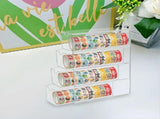 Tape Organizer, 4 Drawers Stackable Plastic Washi Tape Box Organizer Storage, Clear Storage Drawers V1369-AZ3-W-11312