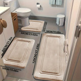 Bathroom Rug Set Bathroom Accessories Absorbent Rug Soft Rug Bathroom Decor - Cyan - Size 01 V1102-113-75998-CYN-01