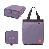 Shopper Bag Tote Bag Foldable Travel Laptop Grocery Nylon KO-SHOULDER PURPLE V274-GM-KOEBAG-SUDER-VT