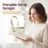 2 PCS Floral Quilted Baby Wipe Holder Pouch with Strap, Reable Portable Wipes Case for Stroller & V1258-DP02-F-421