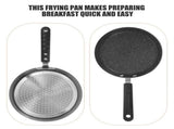 Black Nonstick Frying Pan Aluminum for Home Breakfast Cooking Even Heating V1366-AZ2-W-12132
