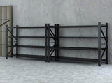 Giantz 4Mx1.8M Garage Shelving Warehouse Rack Black WR-F-20186-200BK-ABCX2