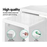 Artiss Nesting Coffee Table Set of 3 Glossy White FURNI-GLOSS-NEST3