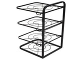 Kitchen Pots Organizer 4 Tiers Adjustable Height Space Saving Pan Rack for Under Sink Cabinet V1294-YM0703-3118230064611