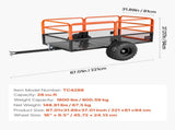 Garden Utility Trailer, 28 Cu. Ft. & 800 kg, ATV UTV Trailer, Tow Behind Steel Dump Trailers, V952-HYTCHCWGK28C4MJ2B001V0