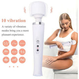 Cordless Personal Wand Electric with 10 Powerful Pulse Settings, Rechargeable Handheld Back V1192-AZ-W-18144
