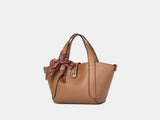 Bagco Noelle Leather Tote-Apricot V999-JF012504042-APRICOT