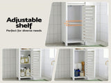 Artiss Bathroom Storage Cabinet 3-Tier Slim Toilet Paper Holder Organizer White FURNI-S-DIY-LVD02-WH