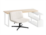 Artiss Office Desk & Set 140cm Computer Desk with Rotatable Bookshelf & Criss Cross Office DESK-CORNER-140-2017-BG