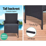 Gardeon 4 Seater Outdoor Sofa Set with Storage Cover Wicker Table Chair DarkGrey ODF-PATIO-17007-GR-AB-COVER