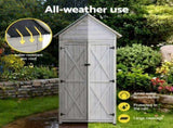 Gardeon Outdoor Storage Cabinet Cupboard Lockable Tool Organizer Shed Adjustable Grey OSC-CABI-WOOD-DD-GE